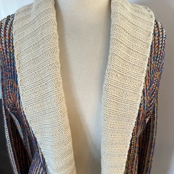 Long SWEATER w/hood - Multi-color Cotton knit - SALE! - Picture 16 of 16